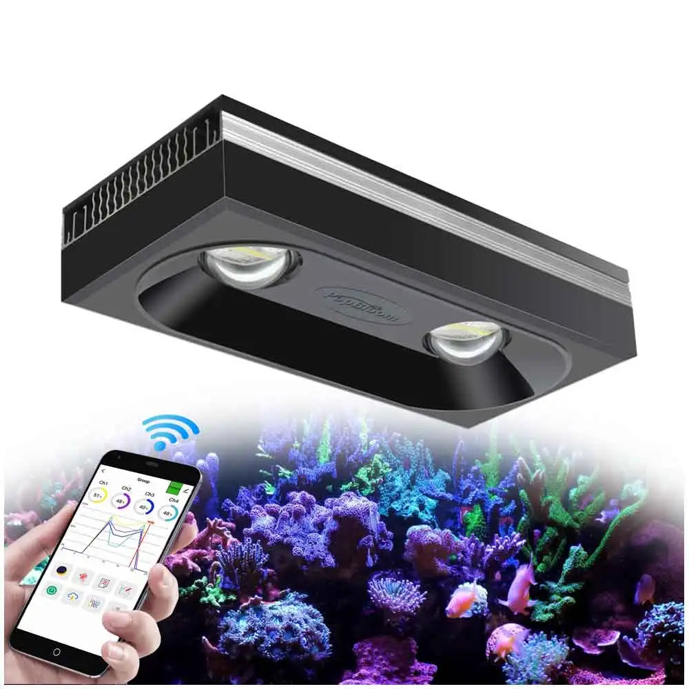 PopBloom RL90/RL180 WiFi Aquarium light, Full Spectrum Saltwater Aquarium Led Lamp for Reef Coral SPS/LPS Marine Aquarium Tank