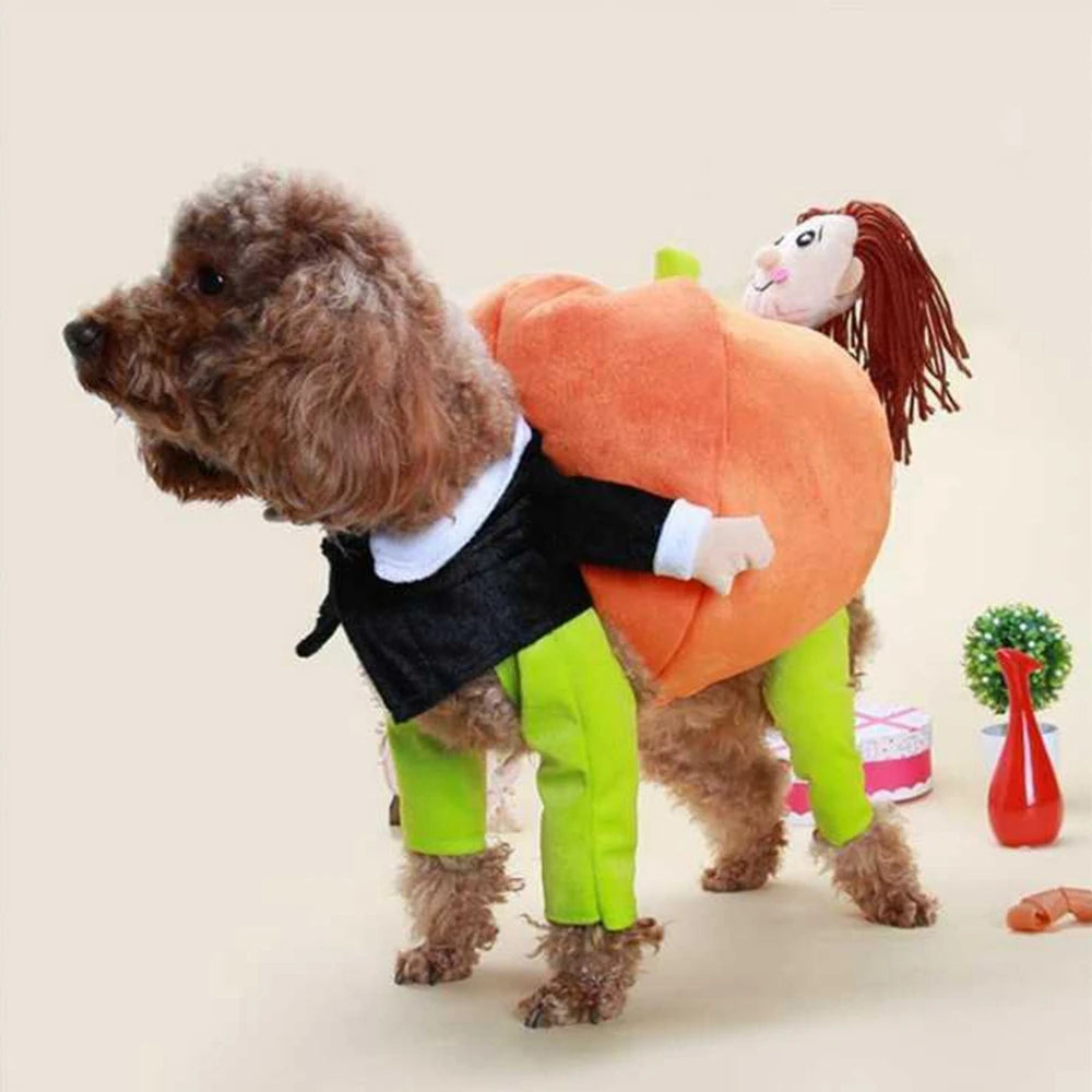 Funny Pet Cosplay Costume Small Medium Dog Leotard Coat Halloween Christmas Clothing Cat Pumpkin Transfiguring Dog Cute