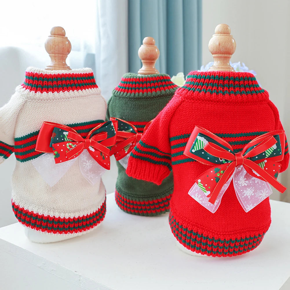 Knitted Cat Dog Sweater Autumn Winter Warm Costumes Apparels Coats Pet Products