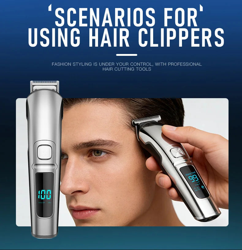 Ufree Beard Trimmer for Men, Waterproof Electric Razor for Nose, Body, Face & Mustache, Cordless Hair Clippers Shavers Grooming