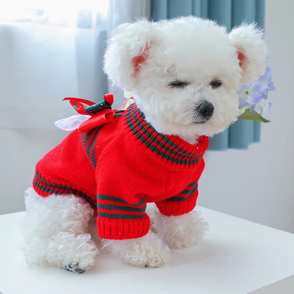 Knitted Cat Dog Sweater Autumn Winter Warm Costumes Apparels Coats Pet Products