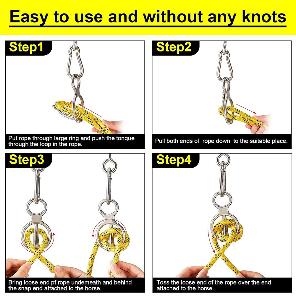 1 Set Heavy-Duty Horse Tie Ring Stainless Steel Horse Tack and Supplies Horse Training Equipment for Horses