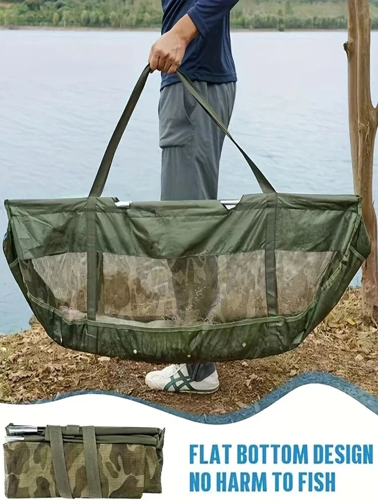 YOTO 1pc pvc Fishing Bags Fish Weigh Bags Folding Mesh Weigh Sling Fish bag for Caught Fish Weigh in Bag for Bass Fishing