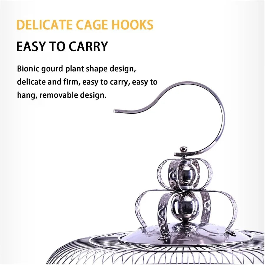 Aimery Bird Cage Stainless Steel Birdcage Small Bird cage Bird Cages for Parrots Travel Bird Cage Bird Travel cage Size : V36G