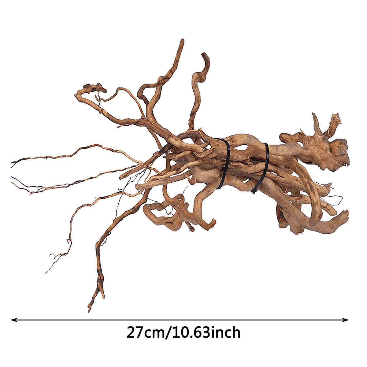 27CM Aquarium Decor Micro Landscape Natural Driftwood Root Trunk Tree DIY Home Fish Tank Creative Reptile Cylinder Ornaments
