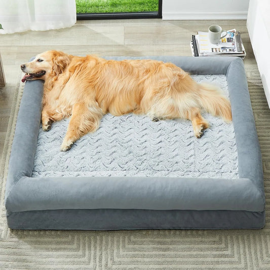 XL oversized dog bed, washable dog sofa with detachable waterproof cover