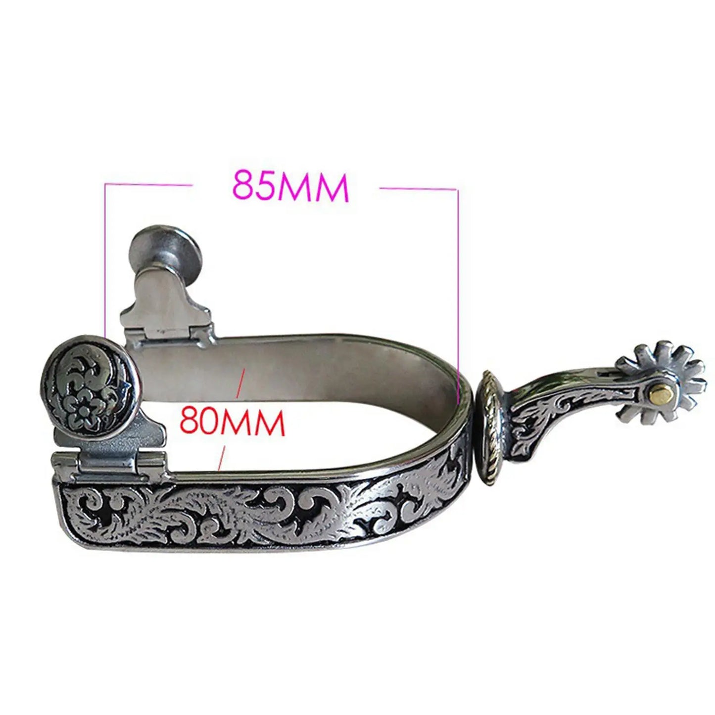 2Pcs Horse Spurs Antique Style Equipment Horse Riding Spurs Western Cowboy Spurs for Women Training Adults Competition Racing