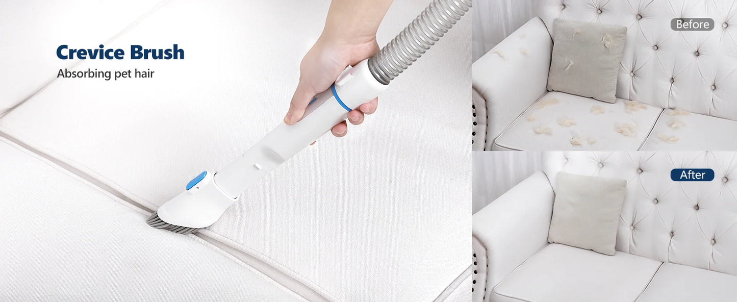 Dog Grooming Kit with 2L Vacuum Suction 99% Pet Hair-Professional Pet Grooming Vacuum Kit with 5 Grooming Tools for Dogs Cats