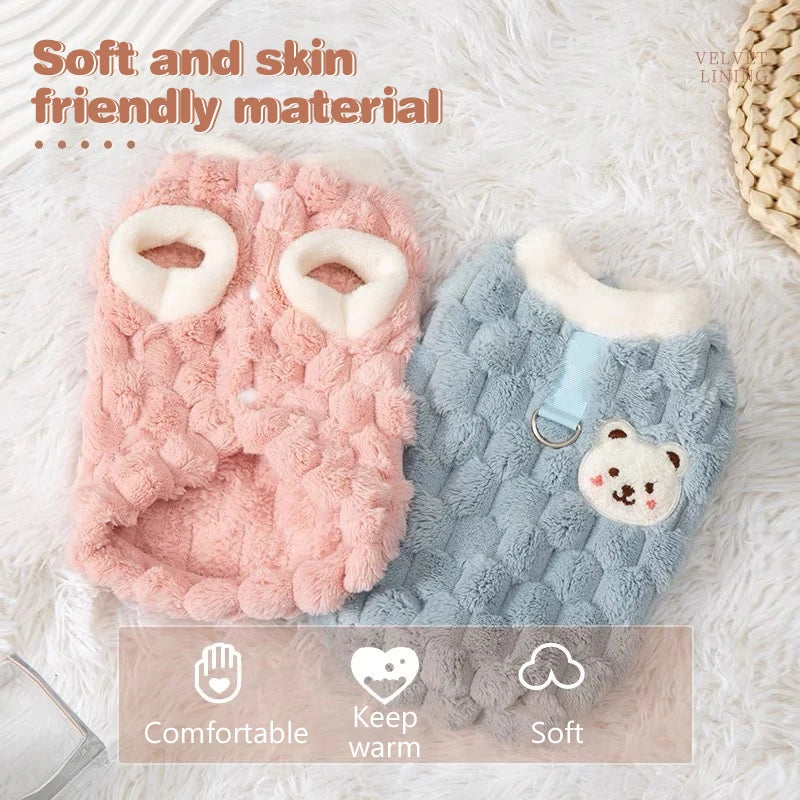 Winter Pet Dog Vest Jacket Fleece Warm Dog Clothes Fashion Puppy Coat Soft Cat Overcoat Pet Jacket Coat Chihuahua Dog Costumes