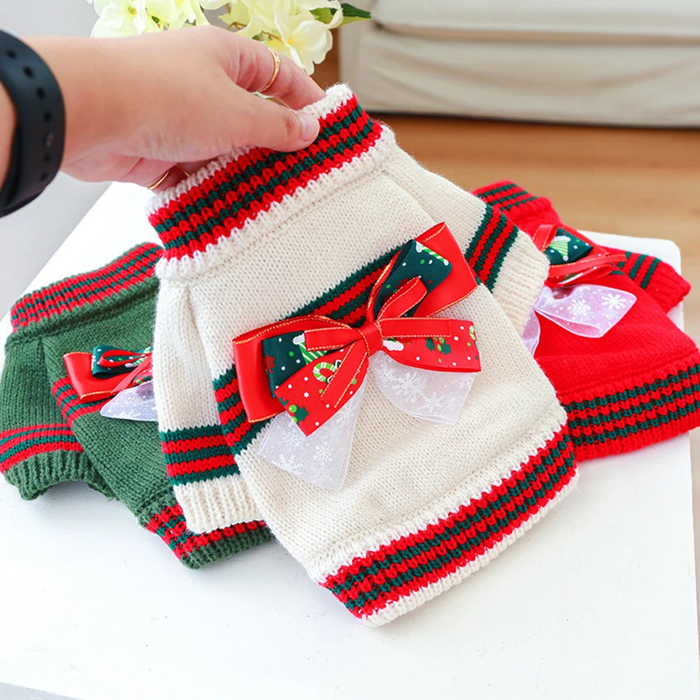 Knitted Cat Dog Sweater Autumn Winter Warm Costumes Apparels Coats Pet Products