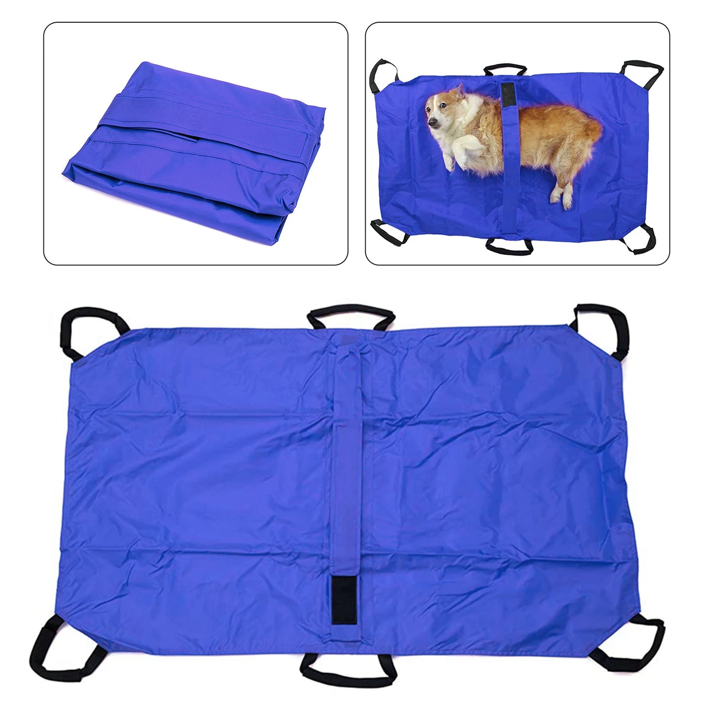 Pet Transport Stretcher Emergency Nylon Stretcher Anti-bite for Pet Dog Small Animals