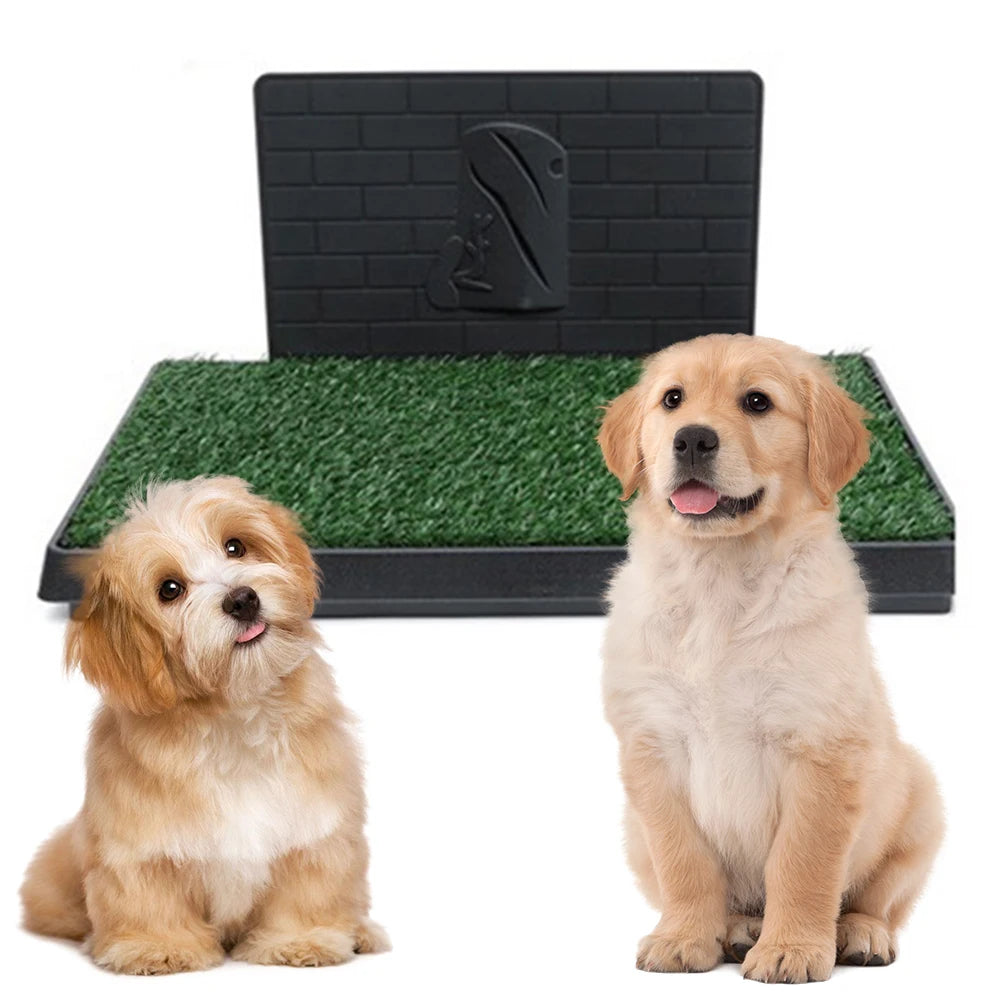 Dog Grass Pad with Large Tray Reusable Artificial Grass Training Pads Portable Dog Litter Box Ideal for Small and Medium Dogs