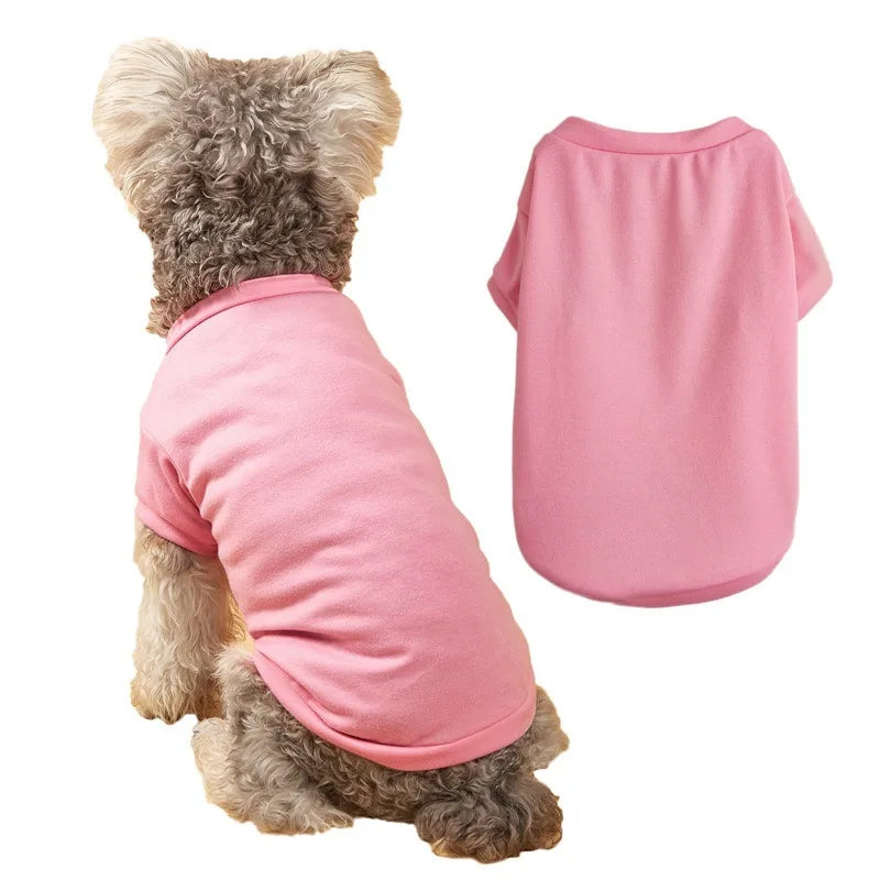 Breathable Dog T-shirt Solid Comfortable Thin Vest for Yorkshire Terrier Cute Summer Pet Clothes Dog Vest Pet Supplies