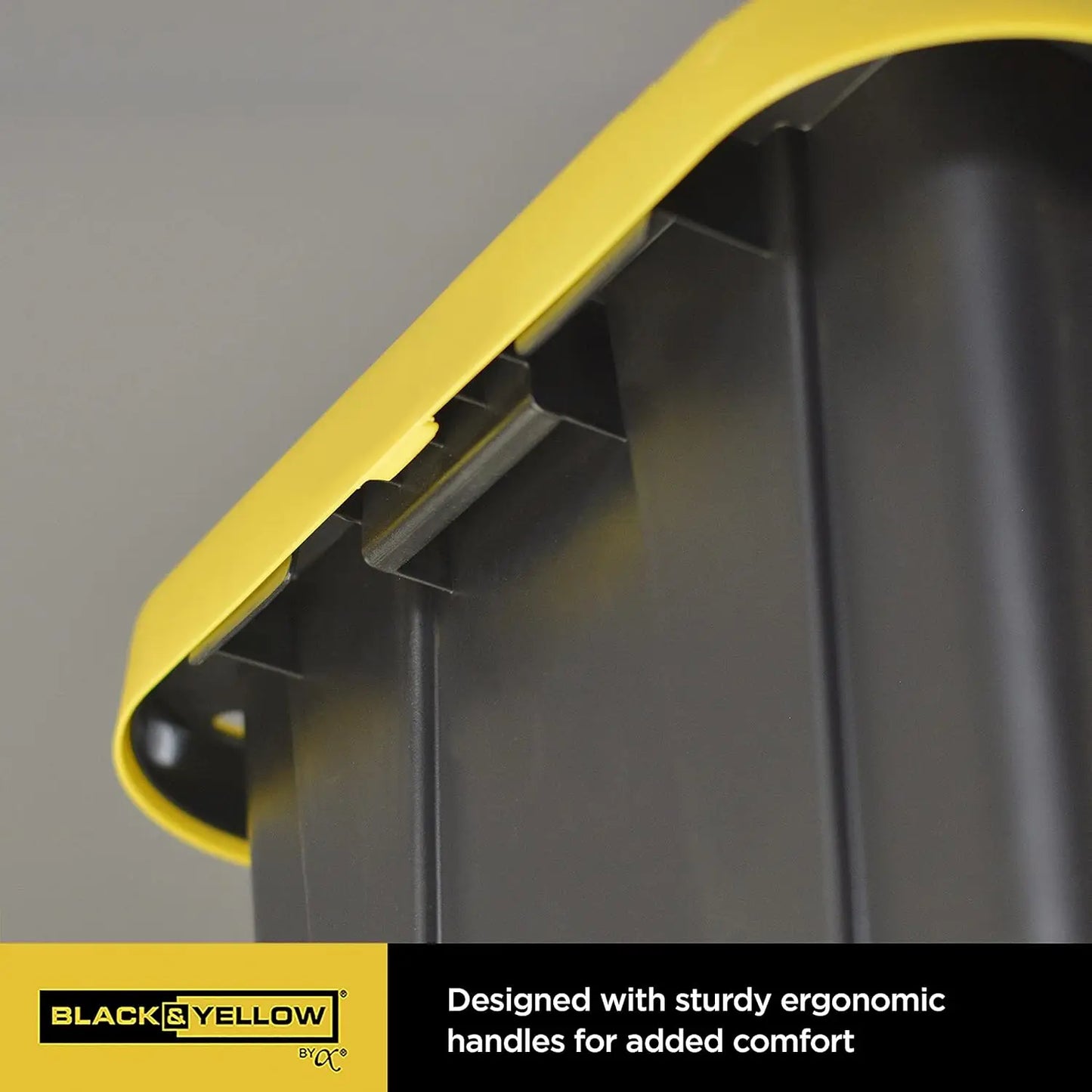 5GL Heavy Duty Tough Storage Container & Snap-Tight Lid,8.6"H*12.3"W*16.4"D,Weather-Resistant Design and Stackable[6 Pack]