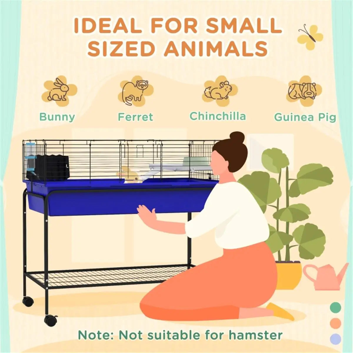Versatile Small Animal Playpen Cage for Rabbits, Guinea Pigs, and Pets – Safe & Spacious Enclosure