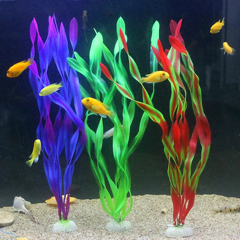 5/10pcs Plastic Aquarium Plants Fish Tank Decorations Artificial Seaweed Water grass Underwater Plants For Aquarium accessories