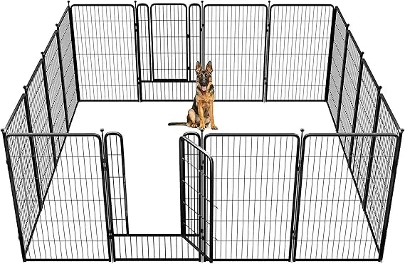 Rollick Dog Playpen for Yard, RV Camping, 45 inch 16 Panels for Large Dogs│Patented