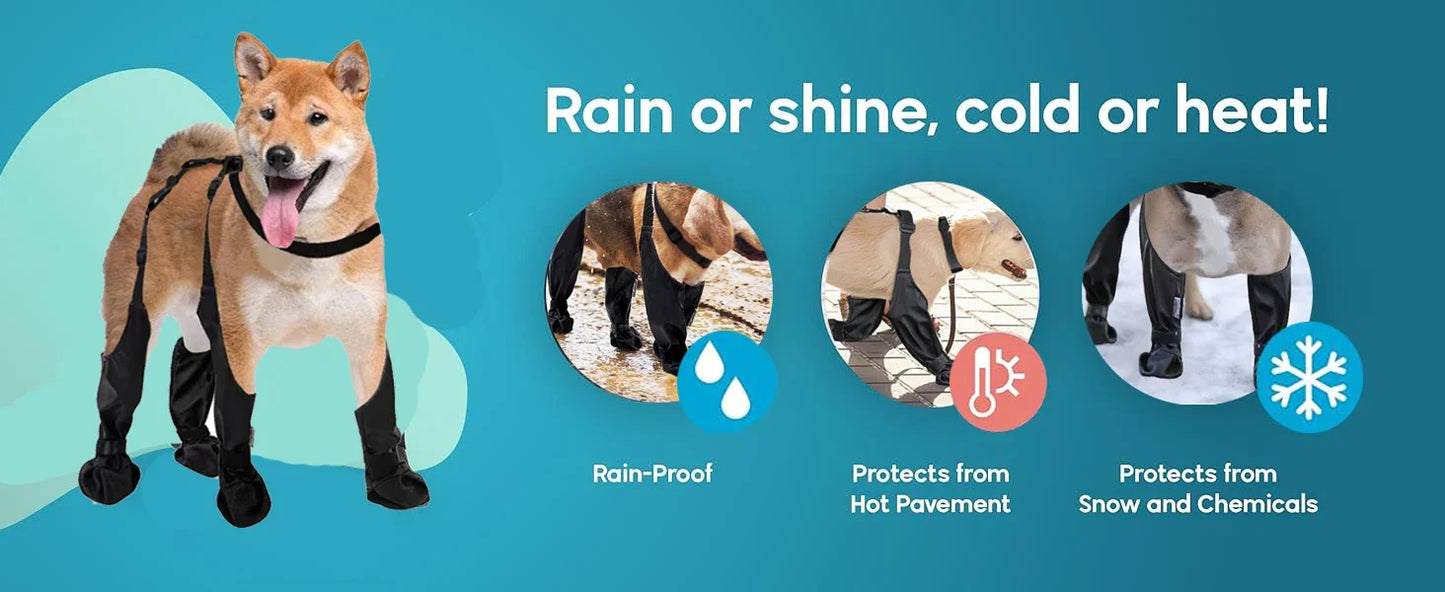 2025 Best Anti-Slip Dog Shoes Pet Paw Protector Dog Rain Booties, Dirty-proof & Anti-fall Dog Outdoor Dog Suspender Sock Shoes