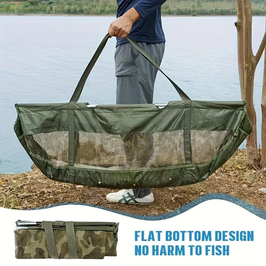 YOTO 1pc pvc Fishing Bags Fish Weigh Bags Folding Mesh Weigh Sling Fish bag for Caught Fish Weigh in Bag for Bass Fishing