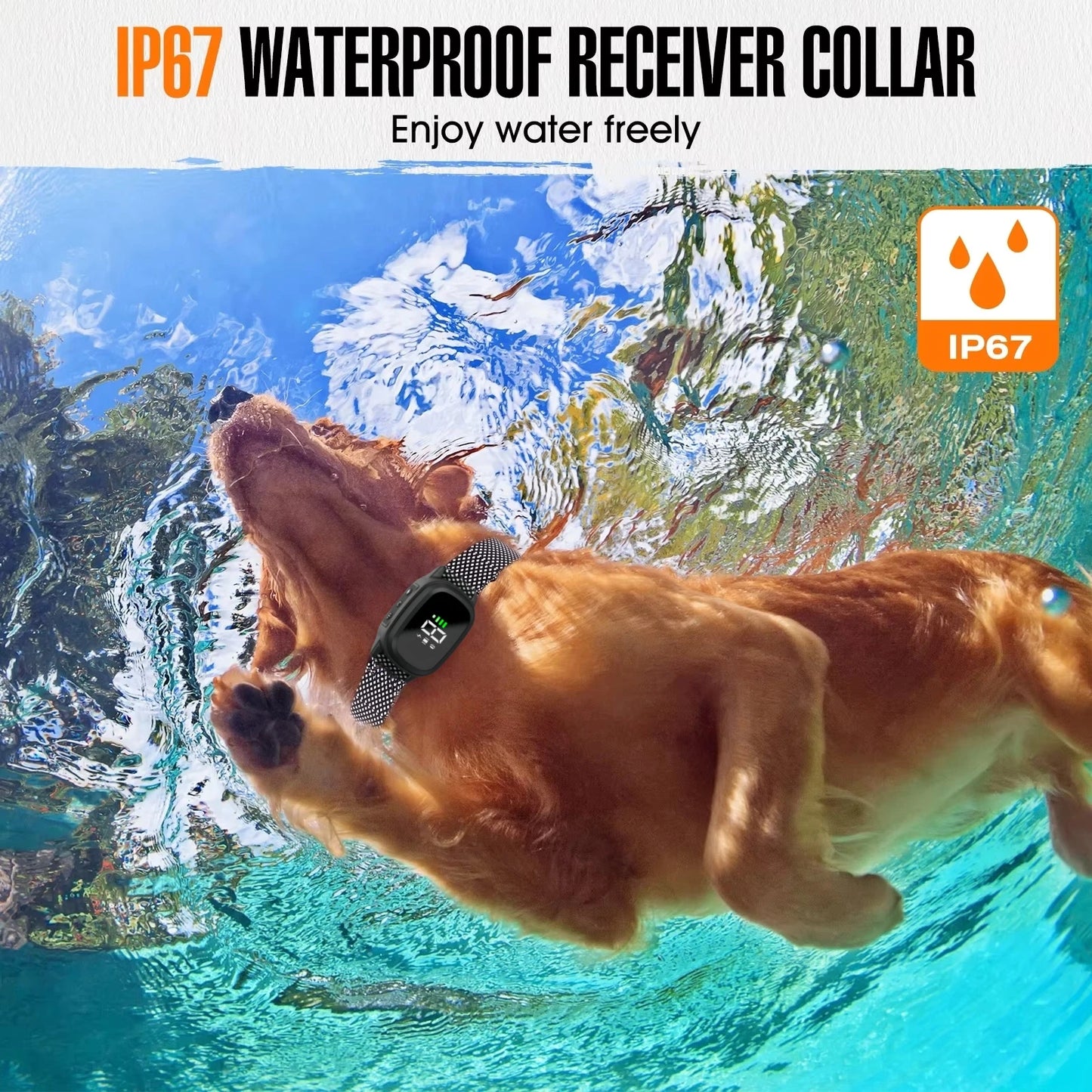 Waterproof Dog Bark Collar,Rechargeable Anti-Bark Collar For Dog Stop Barking,Dog Vibration Training Collar For Small,Medium Dog