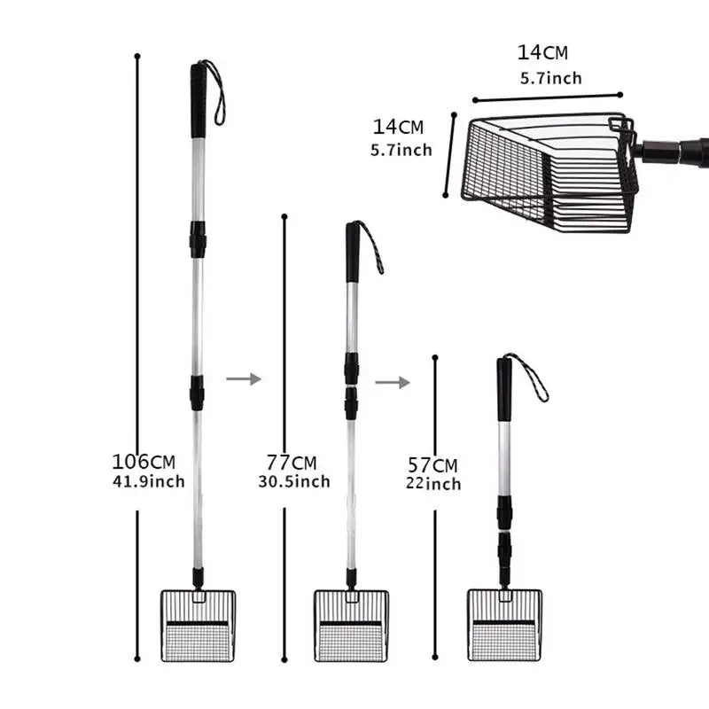 Chicken Coop Rake Stretchable Litter Sifter Chicken Coop Accessories Poop Shovel For Separating Poop And Debris From Sand