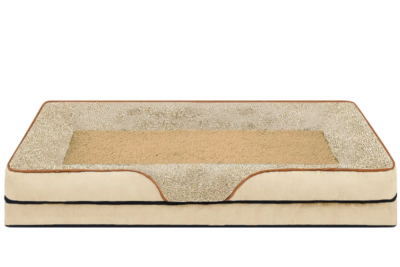 Removable washable pet dog sofa and dog bed for all seasons, pet bed sofa, comfortable and soft cat sofa bed with raised edges,