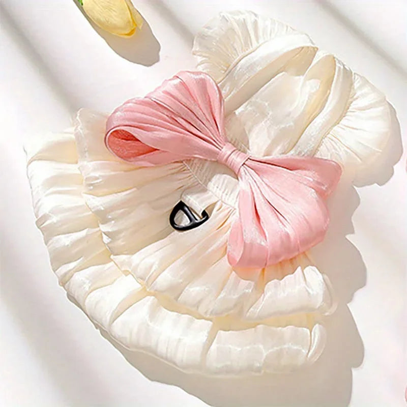 Summer Dog Dresses Cotton Flower Patterns Dogs Skirt Dress Pet cat Princess Dress Cute Pet Clothes With Bow-knot