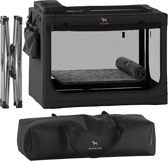 Noah & Paw Collapsible Dog Crate 36 Inches, XL Dog Crate for XL, Large Medium Breed, Travel Kennel for Car, Includes Pet Mat for