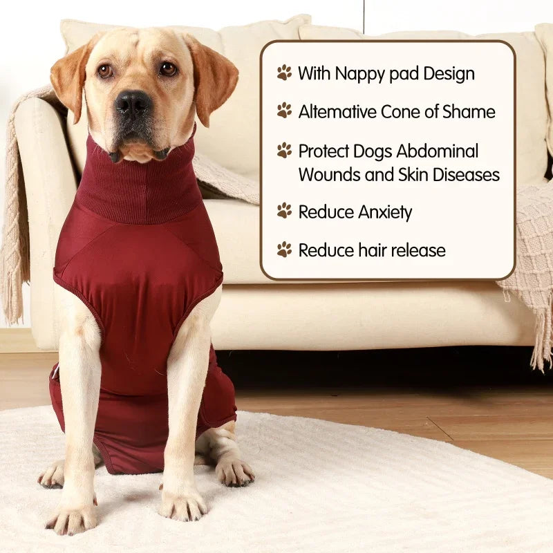 Recovery Suit for Dogs Cats After Surgery Professional Pet Recovery Shirts Dog Abdominal Wounds Bandages Prevent Licking Clothes