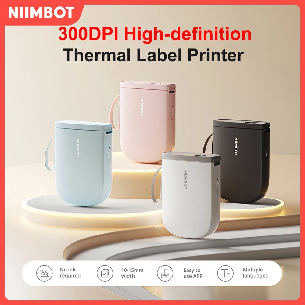 Niimbot 300 DPI High Definition Label Printer Upgraded D11 Wireless Thermal Label Maker Self-Adhesive Labeling Machine