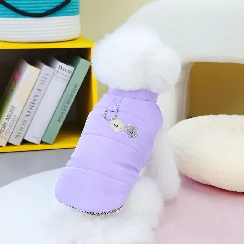 Dog Winter Clothes Puppy Warm Jacket Pet Coat for Small Medium Dogs Cats with D-ring Vest Chihuahua French Bulldog Costumes