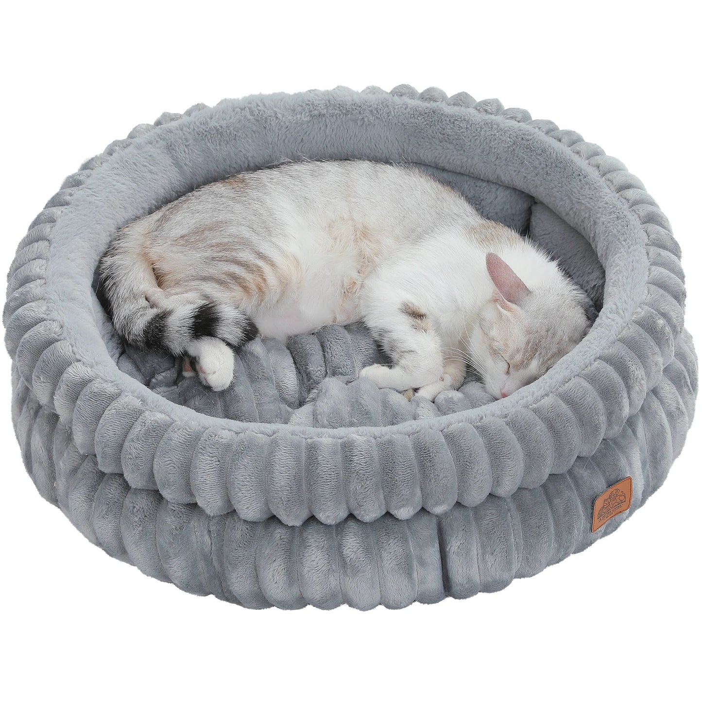 Dog Bed for Medium Dogs Cozy Cat Bed for Indoor Cats Washable Round Pet Bed House with Anti-Slip Bottom Suitable for All Seasons