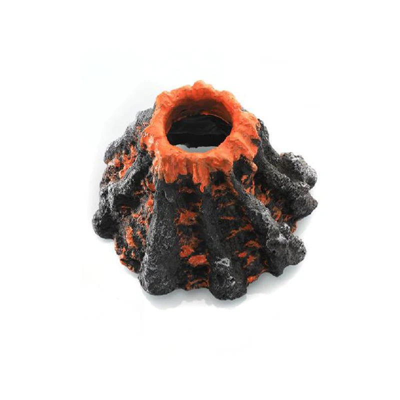 Fish Tank Decoration Aquarium Volcano Shape Air Bubble Stone Resin Oxygen Pump Decoration Ring Stone Tank Plate Air Pump
