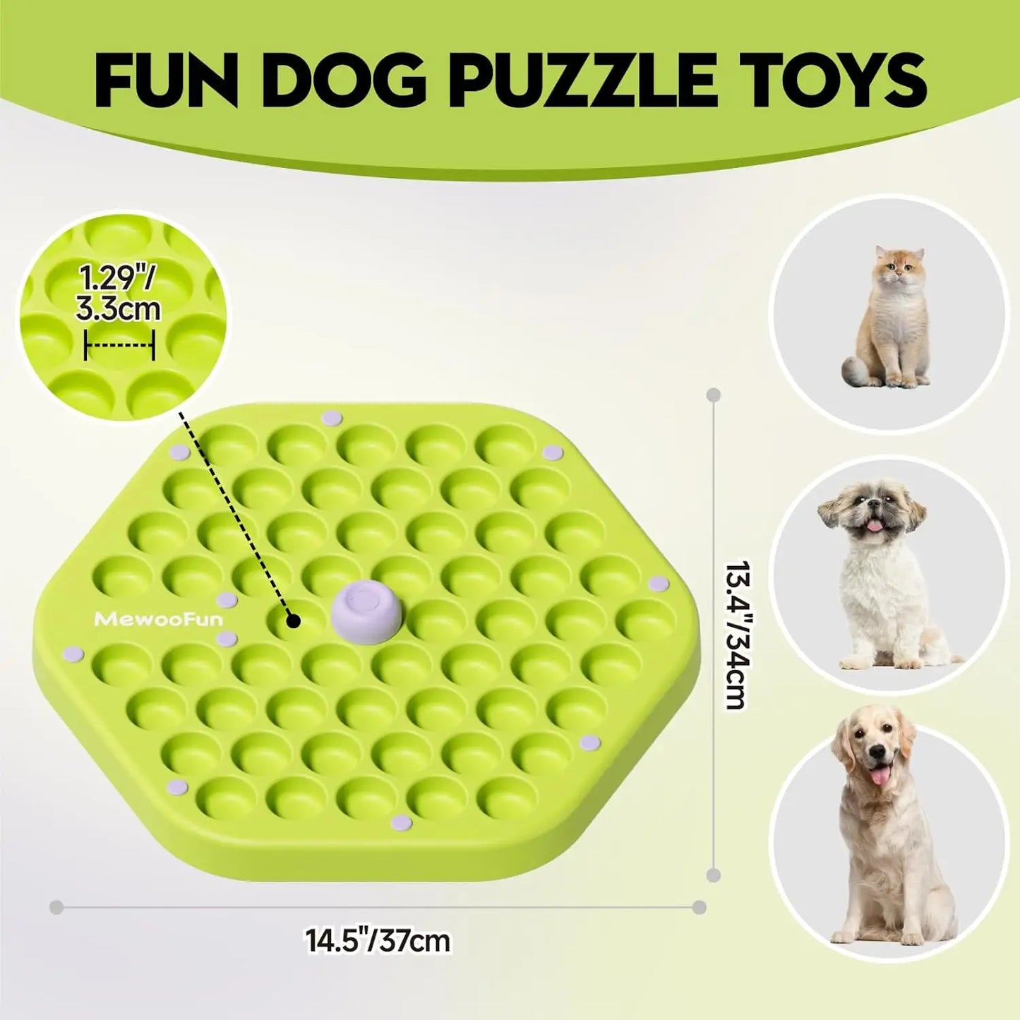 MEWOOFUN Level 4 Dog Puzzle Toy Enrichment Toys for Dogs IQ Training Dog Slow Feeder Interactive Toys for All Breeds