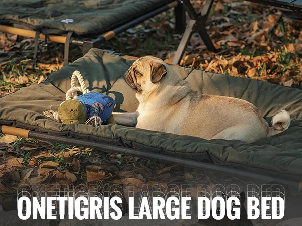 OneTigris Portable Dog Mats for Sleeping, Washable Mattress Anti-slip Cushion for Dog Cot, Water-Resistant Pet Bed for Outdoors