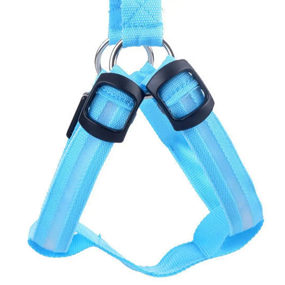 Adjustable LED Pet Harness USB Rechargeable Light Up Dog Harness Glow-in-The-Dark Safety Vest For Small Medium Dogs Pets Arnes