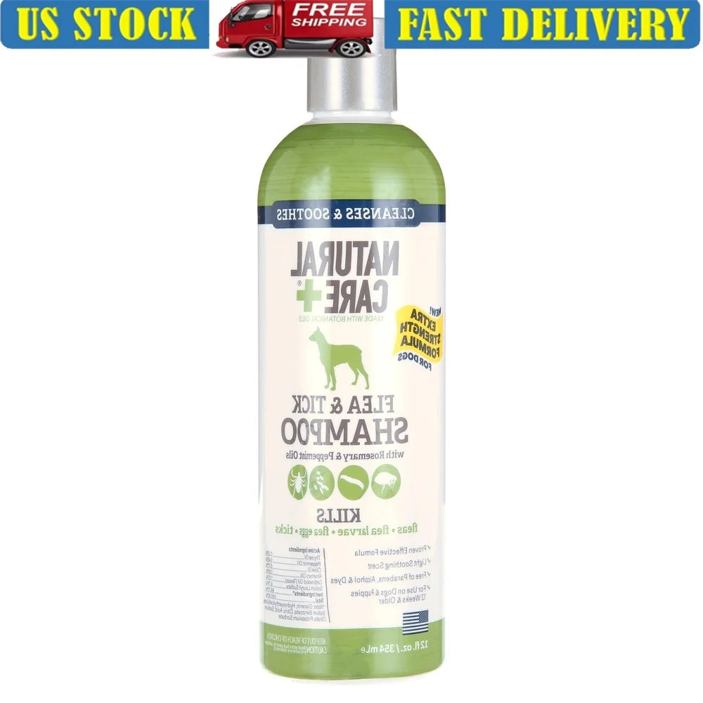 Flea And Tick Dog Shampoo Peppermint Scent Biodegradable