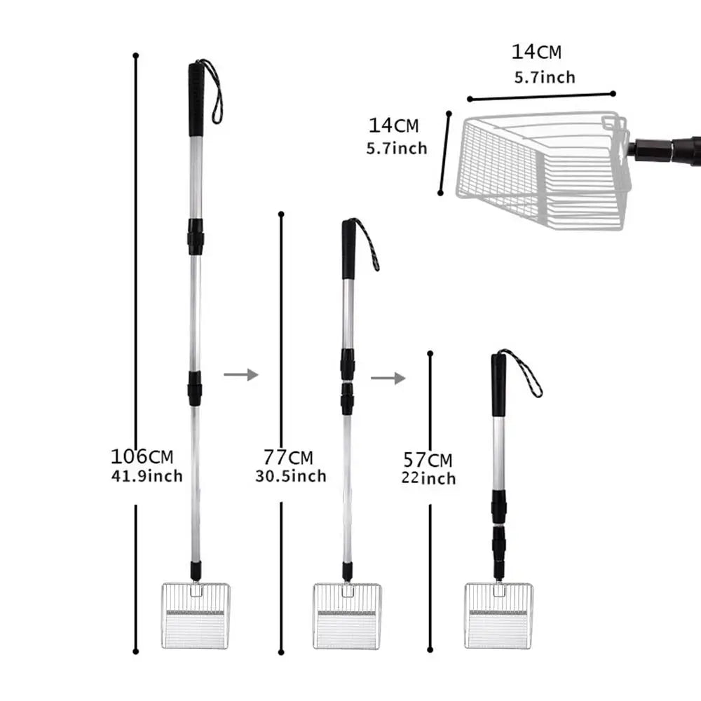 Chicken Coop Rake Stretchable Litter Sifter Chicken Coop Accessories Poop Shovel For Separating Poop And Debris From Sand