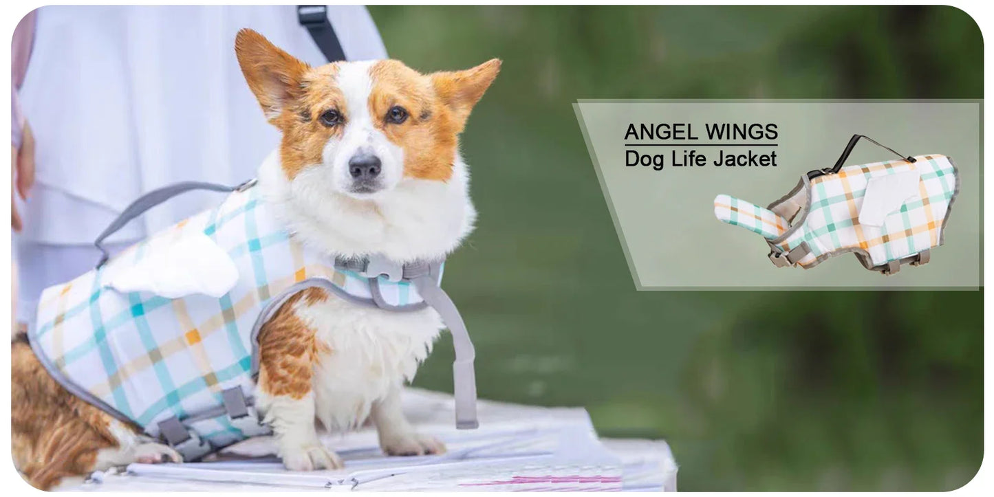 Dog Life Jacket Reflective Adjustable Dog Flotation Swim Vest Enhanced Buoyancy Summer Dog Sailboats Surfing Safety Vest