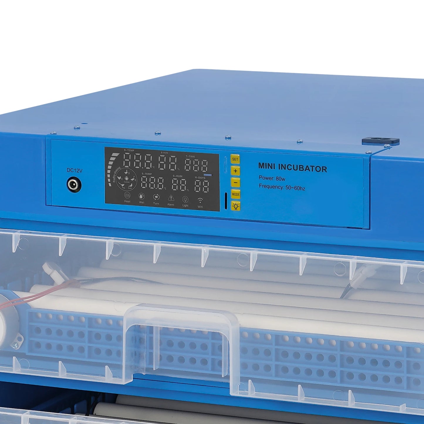 192-Egg Incubator with Automatic Egg Turning and Humidity Contro| Battery Operated and Electric Hatching Machine