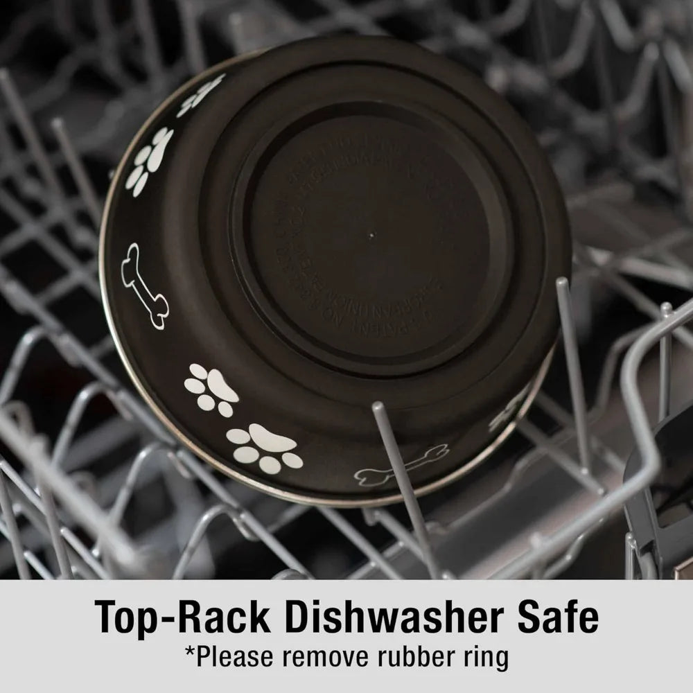 Bella Dog Bowls- Stainless Steel Dog & Cat Bowls - Spill Proof Dog Food Bowl, Cat Bowl, Puppy Essentials & Pet Supplies Great f