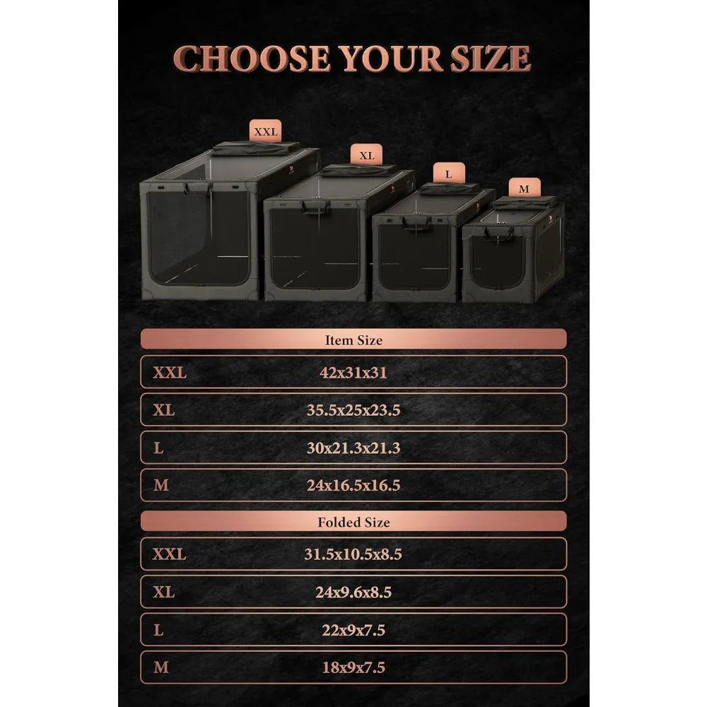 Noah & Paw Collapsible Dog Crate 36 Inches, XL Dog Crate for XL, Large Medium Breed, Travel Kennel for Car, Includes Pet Mat for