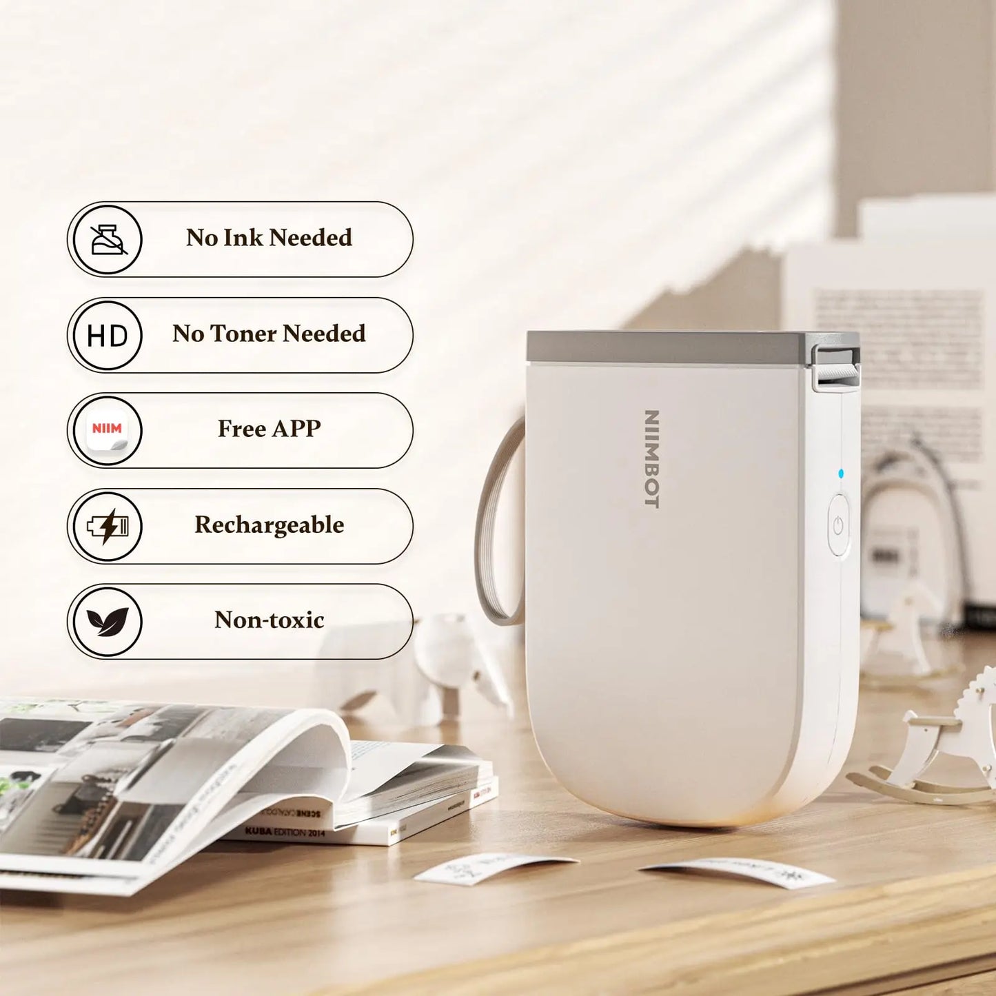 Niimbot 300 DPI High Definition Label Printer Upgraded D11 Wireless Thermal Label Maker Self-Adhesive Labeling Machine