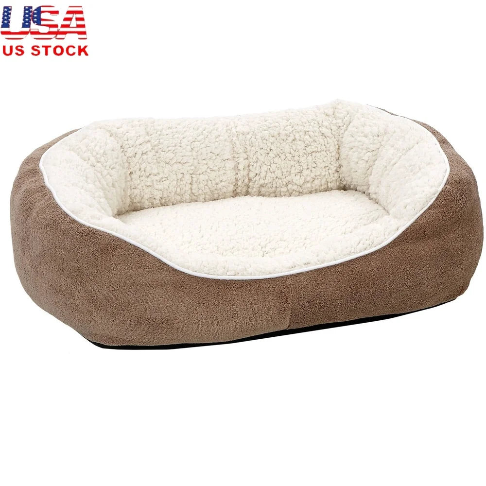 Ultra Soft Fleece Cuddle Pet Bed For Small Dogs And Cats