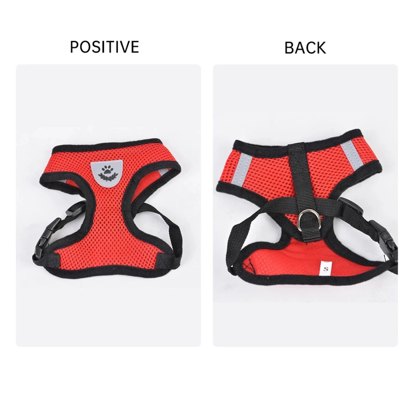 Nylon Adjustable Dog Harness Reflective Soft Breathable  Pull Dog Harness Vest Pet Harness and Leash  Walking Pet Supplies