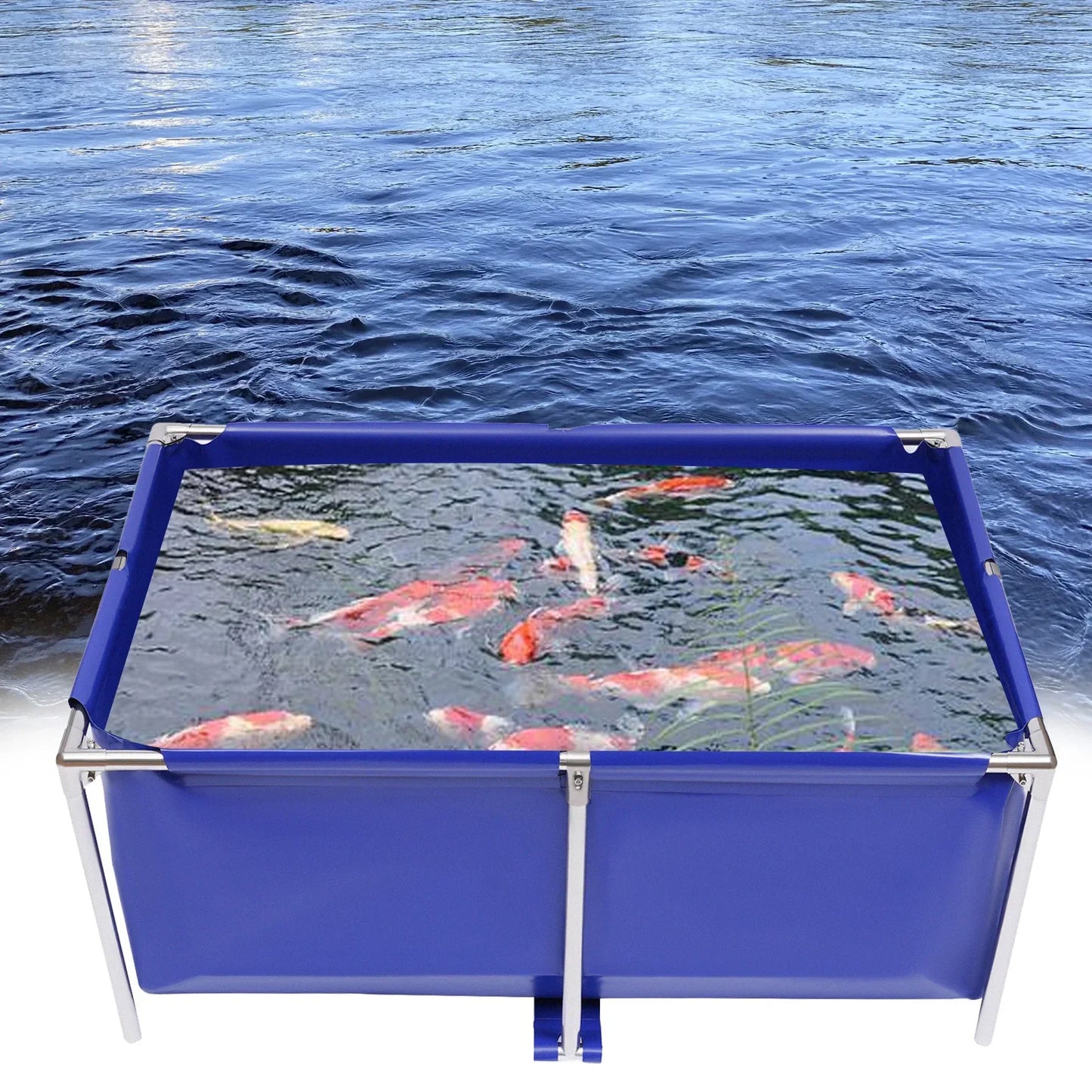 Aquarium Fish Water Tank Anti-rust Canvas Ornamental Swimming Pool Thickened Waterproof Large capacity Lobster Breeding Pond