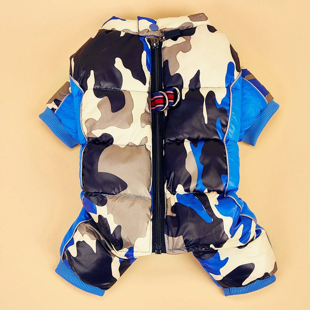 Autumn Winter Pet Dog Padded Coat Super Warm Jacket Thicken Reflective Dog Clothes Waterproof Puppy Jumpsuits Pet Dog Clothing