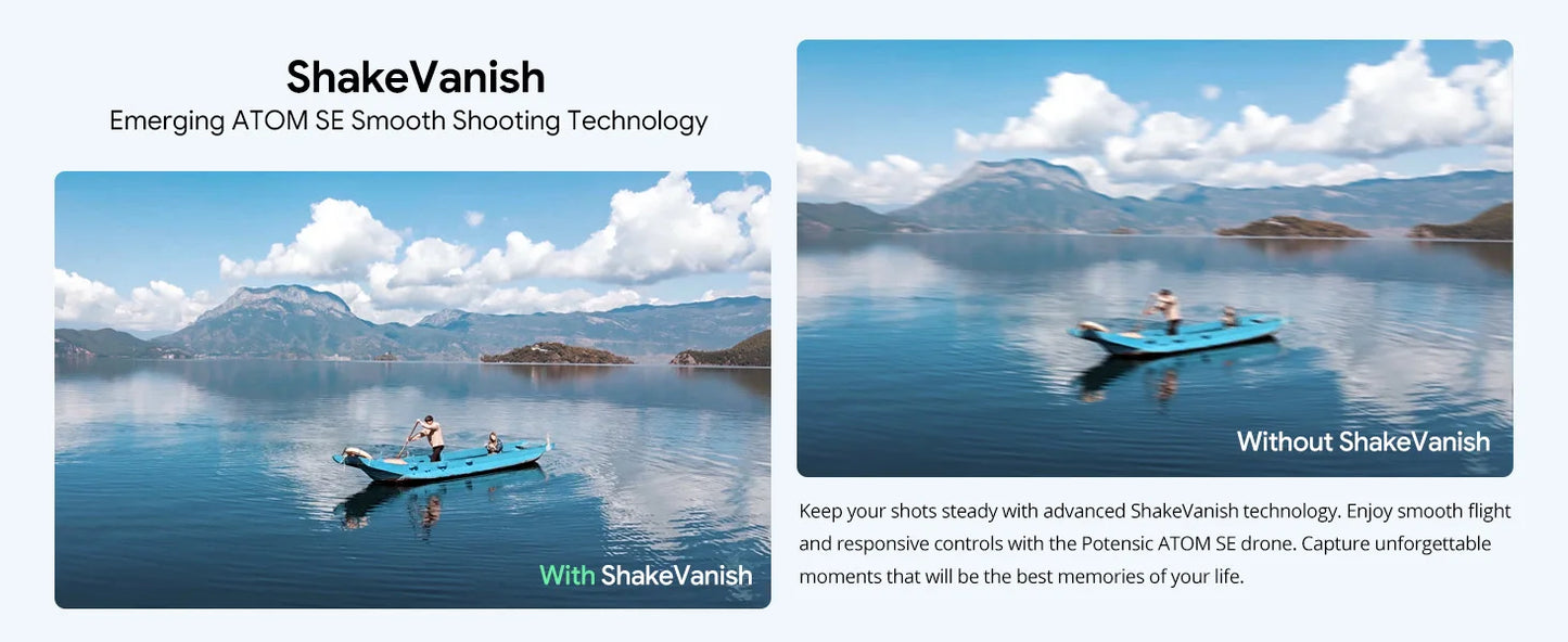 Used Potensic ATOM SE Single Axis Gimbal GPS Drone 4K Camera Lightweight Foldable FPV Transmission