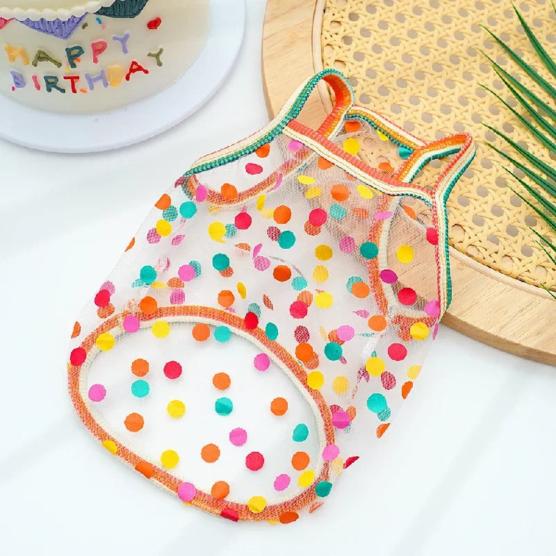 Summer Dog Clothes Cool Princess Vest for Puppy Breathable Cool T-shirt Pomeranian Chihuahua Ropa Perro Vest Pets Clothing Cats