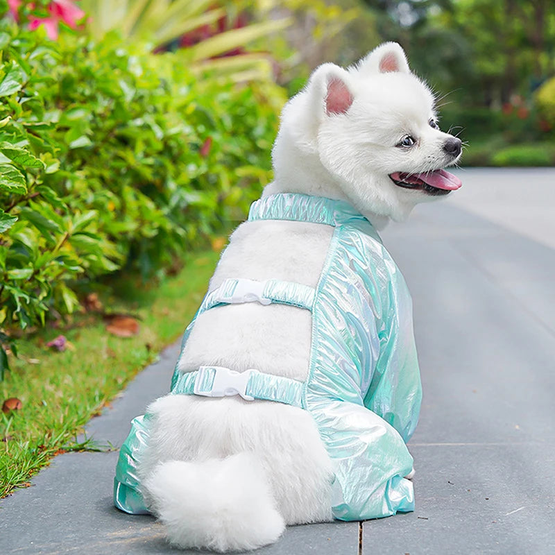 Waterproof Pet Pants With Foot Cover Dog Trousers Safety Dog Leggings Foot Protector For Small Dog Outdoor Activity Dog Clothes